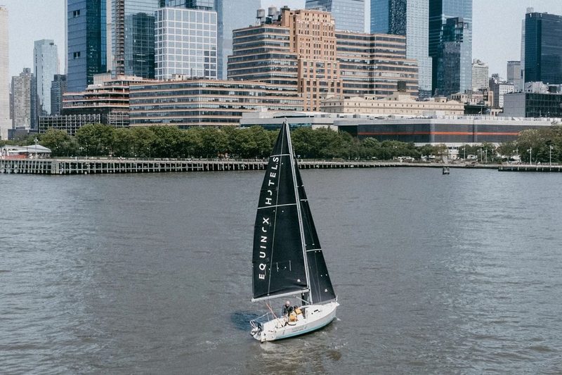 The Equinox Hotels sailboat on the Hudson, New York