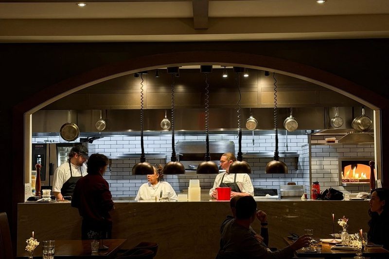 The open kitchen at Wild Sage, Jackson Hole