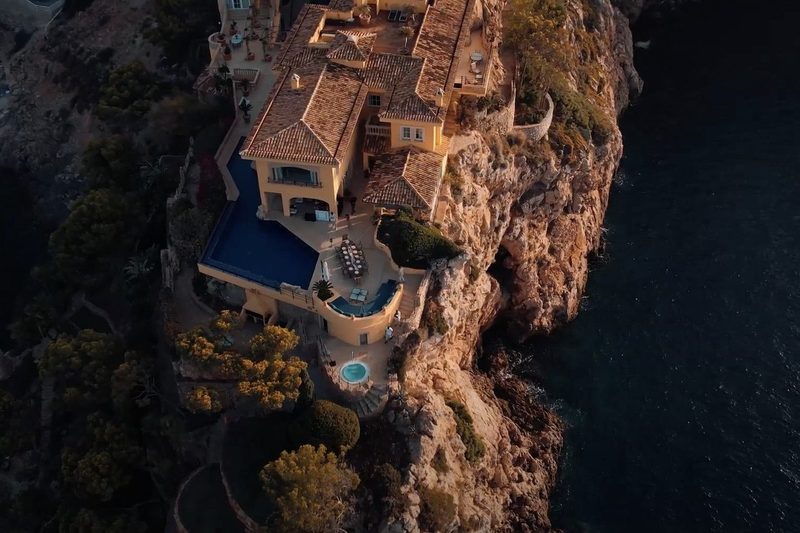 Yellow Castle on the cliffs of Mallorca